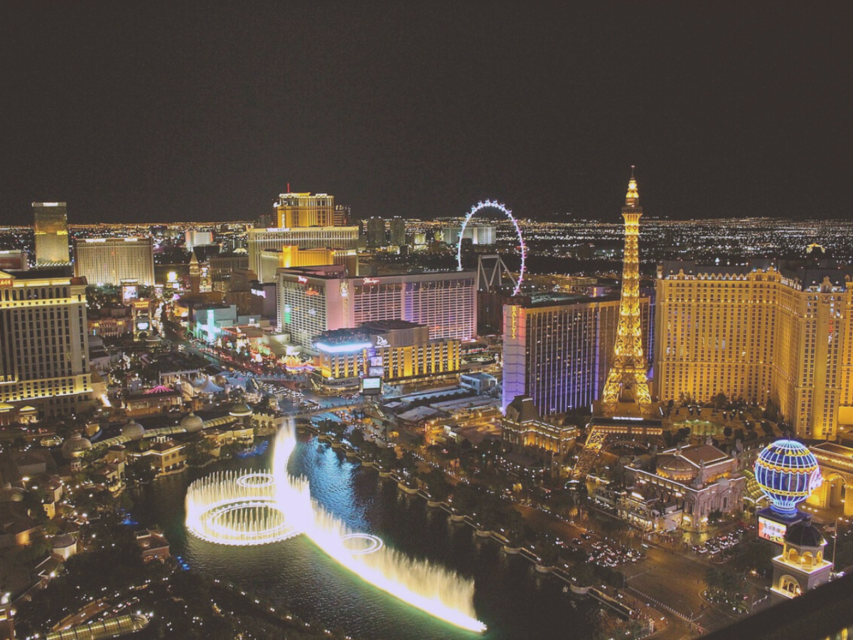 Aerial view of the Las Vegas Striop.