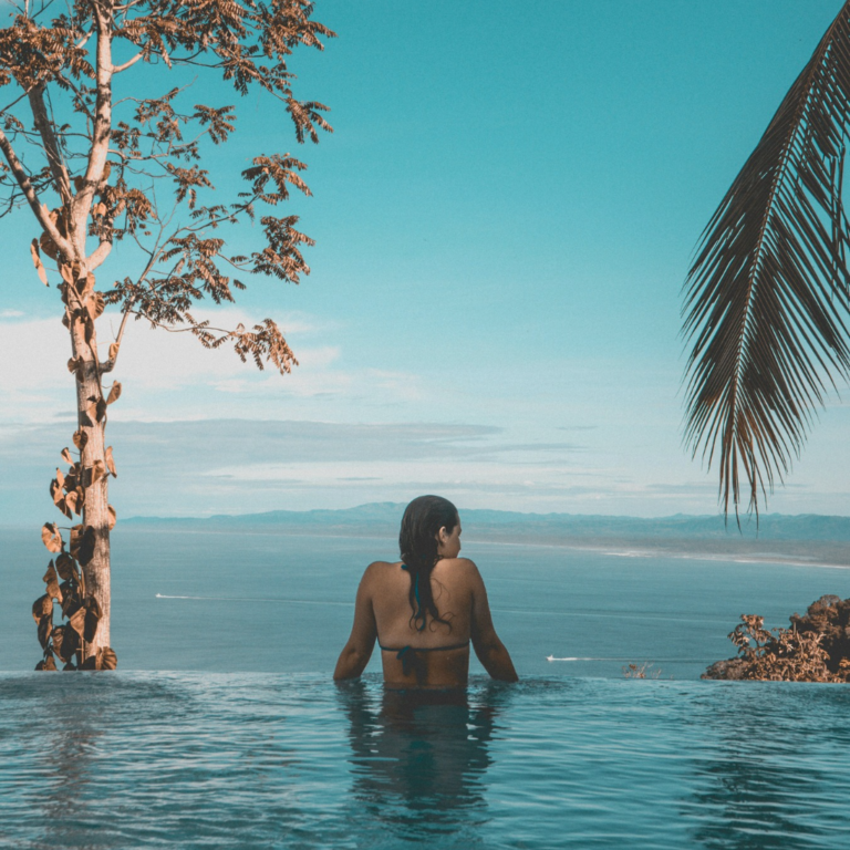 Find incredible destinations like this amazing pool view in the tropics.