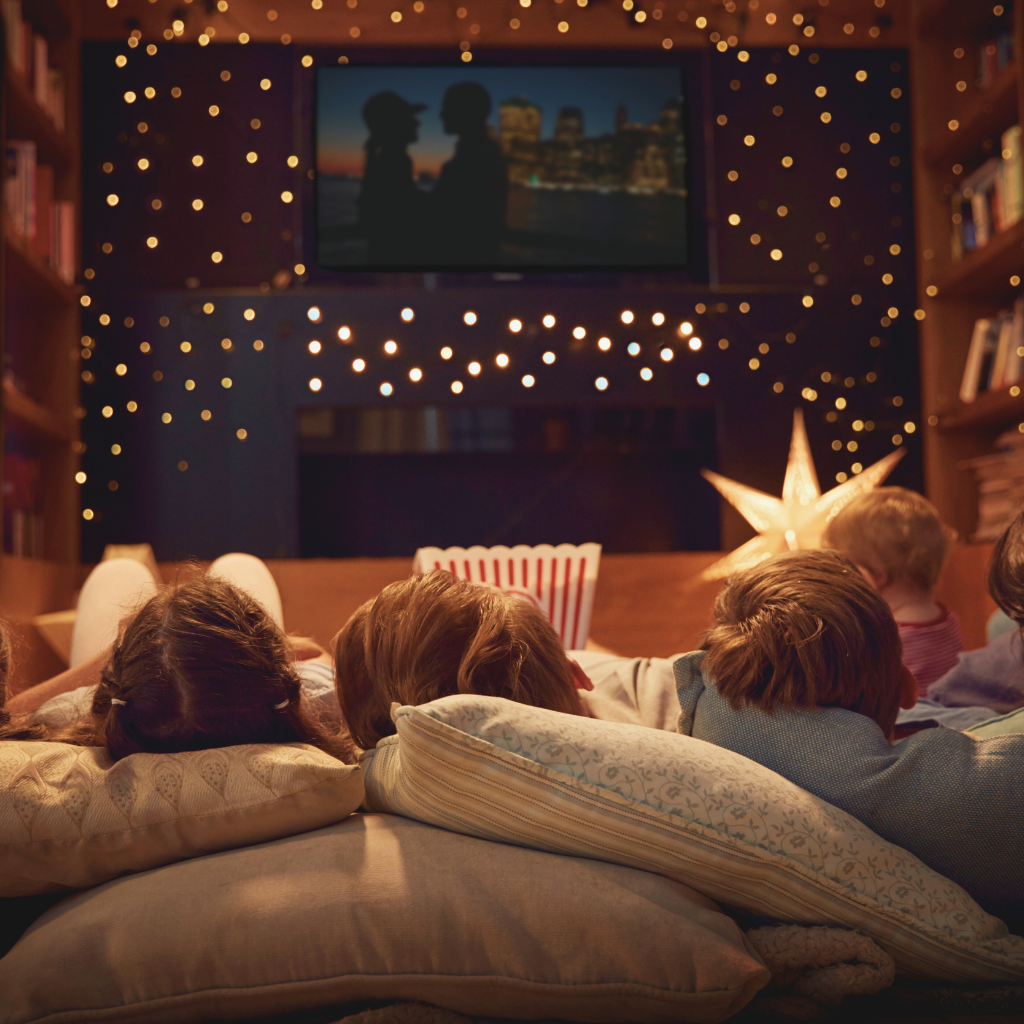 Movie marathon for a fall date idea.