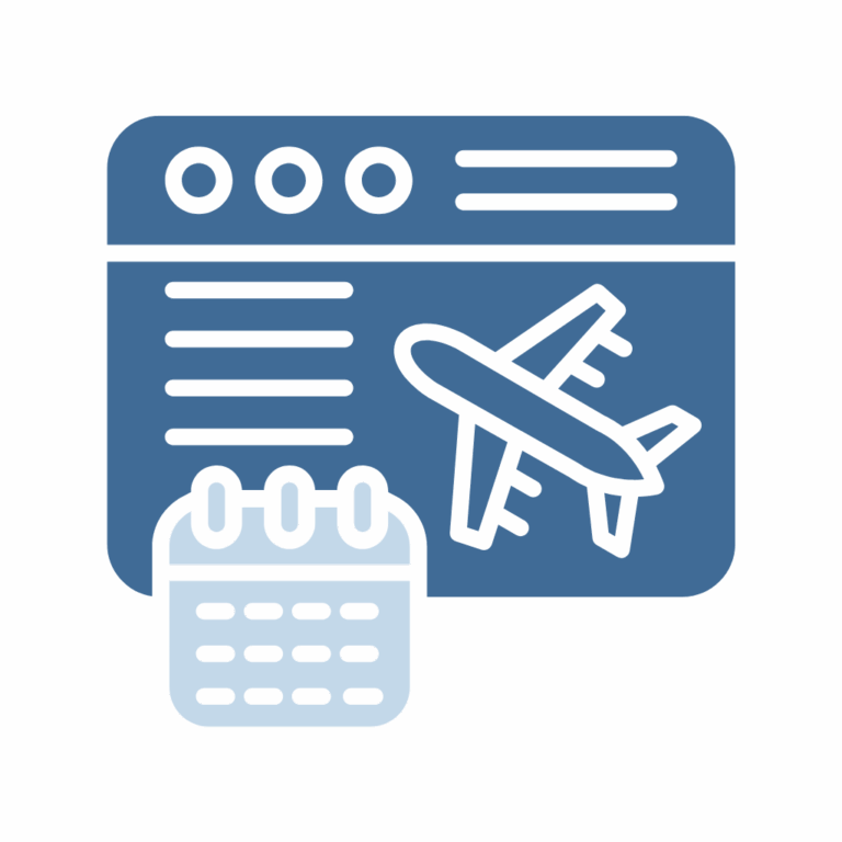 An icon of a travel booking website.